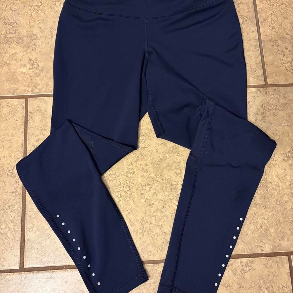 Navy active size medium full length leggings Navy Blue